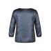 Rabe - 55-214103 Blauwe losse glimmende  bloes.